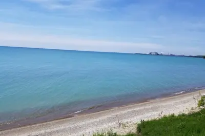 Lake Erie waterfront with small beach